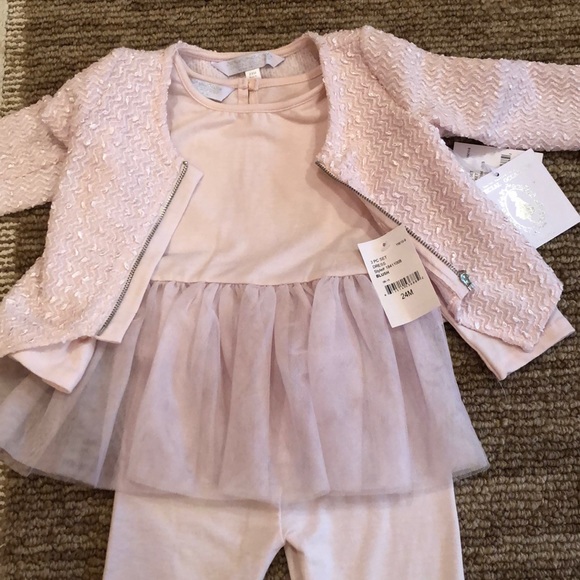 2/$30 NWT 3 piece set baby girls 24 months - Picture 2 of 3